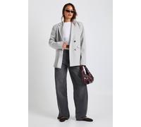 Boohoo Tall Wool Oversized Tailored Blazer In Light Grey light grey 16