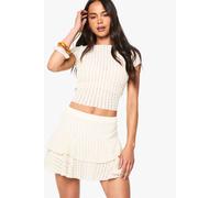 Boohoo Textured Cap Sleeve Baby T-Shirt In Stone stone 16