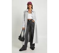 Boohoo Textured Wool Blend Coat In Light Grey light grey 16