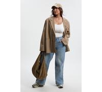 Boohoo The Plus Mid Waist Wide Leg Jean In Vintage Wash vintage wash 22/32L