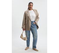 Boohoo The Plus Mom Jean In Vintage Wash vintage wash