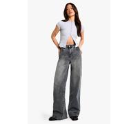 Boohoo The Tall Low Waist Boyfriend Jean In Grey grey 14/34L