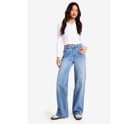 Boohoo The Tall Low Waist Boyfriend Jean In Light Wash light wash 16/34L