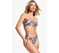 Boohoo Tie Dye Print V-Front High Leg Bikini Bottoms multi 8
