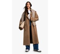 Boohoo Vintage Look Suedette Trench Coat In Taupe taupe 10