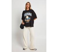 Boohoo Western Arizona Oversized Printed T-Shirt In Black black XL