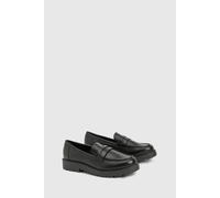 Boohoo Wide Fit Chunky Loafers In Black black 5