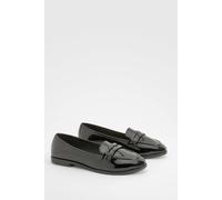 Boohoo Wide Fit Patent Loafers In Black black 5