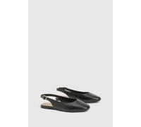 Boohoo Wide Fit Pointed Slingback Flats In Black black 6