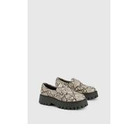 Boohoo Wide Fit Snake Chunky Loafer snake 4