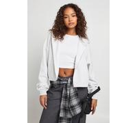 boohoo Women's Adjustable Waist Zip Through Hoodie in Ash Grey | Size: Medium