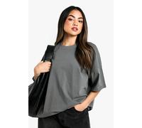 boohoo Women's Basic Super Oversized T-Shirt in Charcoal | Size: 6