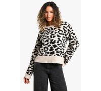 boohoo Women's Blanket Stitch Detail Super Soft Knitted Jumper in Mocha | Size: Large