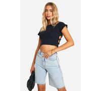 boohoo Women's Bow Tie T-Shirt in Black | Size: 14