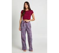 boohoo Women's Brushed Check Baby T-Shirt & Trousers Pyjama Set | Size: 12