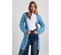 boohoo Women's Chunky Knit Blue Marl Boxy Oversized Cardigan | Size: Small