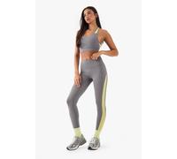 boohoo Women's Dsgn Studio Mesh Panel Leggings Pants in Charcoal | Size: 2XL