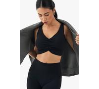 boohoo Women's Dsgn Studio Sports Ultra Sculpt Ruched Front Padded Sports Bra in Black | Size: XS
