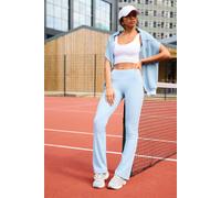 boohoo Women's Dsgn Studio Ultra Sculpt Flared Legging Pants in Light Blue | Size: 2XL