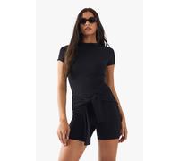 boohoo Women's Dsgn Studio Ultra Sculpt Wrap Waist Cycling Short in Black | Size: XS