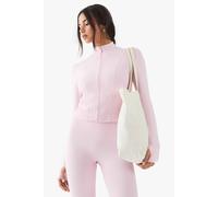 boohoo Women's Dsgn Studio Ultra Sculpt Zip Through Jacket in Pink | Size: Small