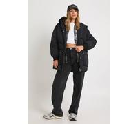 boohoo Women's Faux Fur Hooded Parka in Black | Size: 8