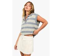 boohoo Women's Foldover Pleated Tailored Skort in Ecru | Size: 10