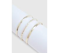 boohoo Women's Gold Slim Bangle Bracelets 3 Pack