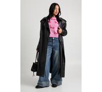 boohoo Women's Ho Ho Ho All Over Print Crop Christmas Jumper in Pink | Size: Small