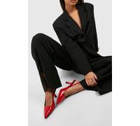 boohoo Women's Low Stiletto Slingback Court Shoe in Red | Size: 5