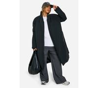 boohoo Women's Maternity Belted Duvet Puffer Coat in Black | Size: 12