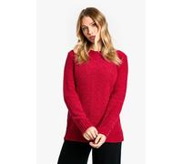 boohoo Women's Maternity Boucle Knit Crew Neck Jumper in Red | Size: 12