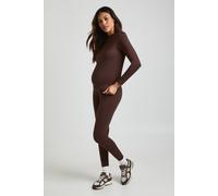 boohoo Women's Maternity Supersoft Sculpt Bump Support Legging Pants in Coffee | Size: 18