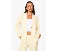 boohoo Women's Oversized Tailored Blazer in Lemon | Size: 10