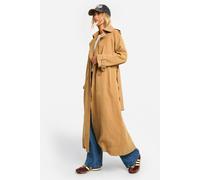 boohoo Women's Peached Oversized Double Breast Trench Coat in Camel | Size: 8
