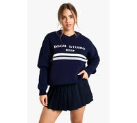 boohoo Women's Petite Dsgn Studio V Neck Knitted Jumper in Navy | Size: Small