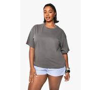 boohoo Women's Plus Celestial Oversized T-Shirt in Charcoal | Size: 18