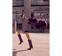 boohoo Women's Plus Check Wrap Shirt in Maroon | Size: 20