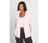 boohoo Women's Plus Diamante Cardigan in Baby Pink | Size: 20/22