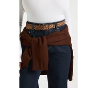 boohoo Women's Plus Leopard Print Gold Buckle Belt | Size: XL/2XL