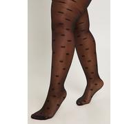boohoo Women's Plus Polka Dot Sheer Tights in Black | Size: 20/22