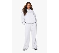 boohoo Women's Plus Rope Contrast Drawcord Tracksuit in Ash Grey | Size: 22