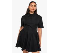 boohoo Women's Plus T-Shirt Skater Tennis Dress in Black | Size: 16