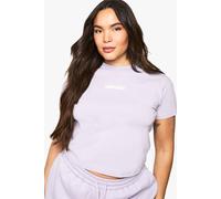 boohoo Women's Plus Venice Beach Fitted Top in Lilac | Size: 28