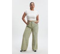 boohoo Women's Plus Vintage Wash Distressed Straight Leg Jeans | Size: 24