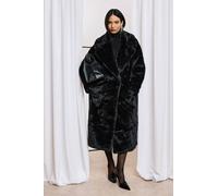 boohoo Women's Premium Faux Fur Longline Coat in Black | Size: 10
