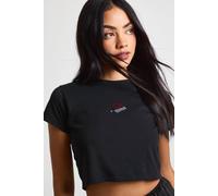 boohoo Women's Santa Hat Hotfix Baby T-Shirt in Black | Size: 14