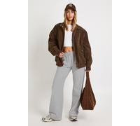 boohoo Women's Striped Straight Leg Trouser in Black/White | Size: 8