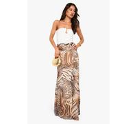 boohoo Women's Tall Animal Print Chiffon Maxi Skirt | Size: 8