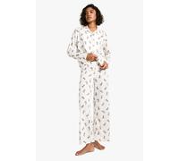 boohoo Women's Tall Deer Print Long Sleeve Shirt & Trousers Pyjama Set in Cream | Size: 16